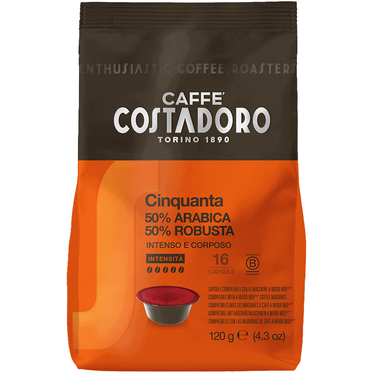 Capsule compatibili A Modo Mio®* Costadoro Cinquanta