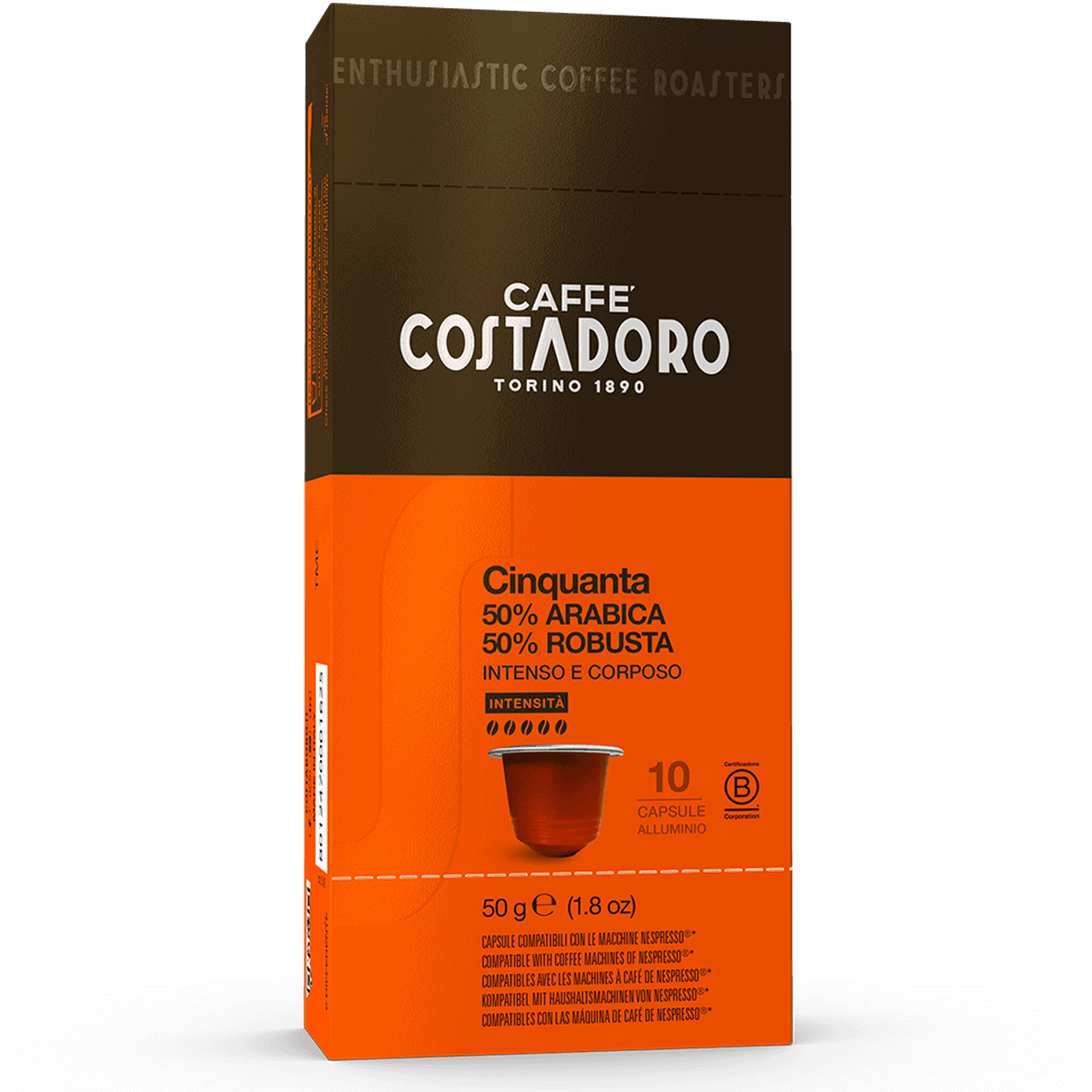 Capsule compatibili Nespresso®* Costadoro Cinquanta