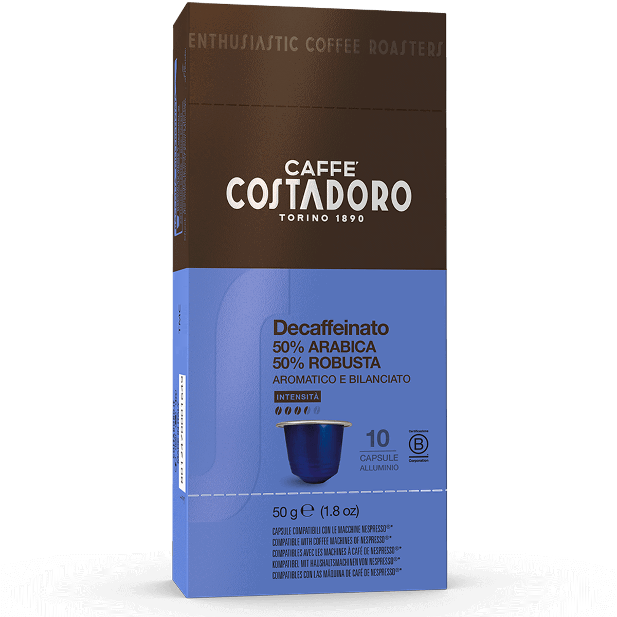 Capsule compatibili Nespresso®* Costadoro Decaffeinato