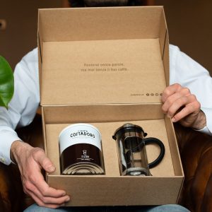 kit pausa caffè lattina arabica french press